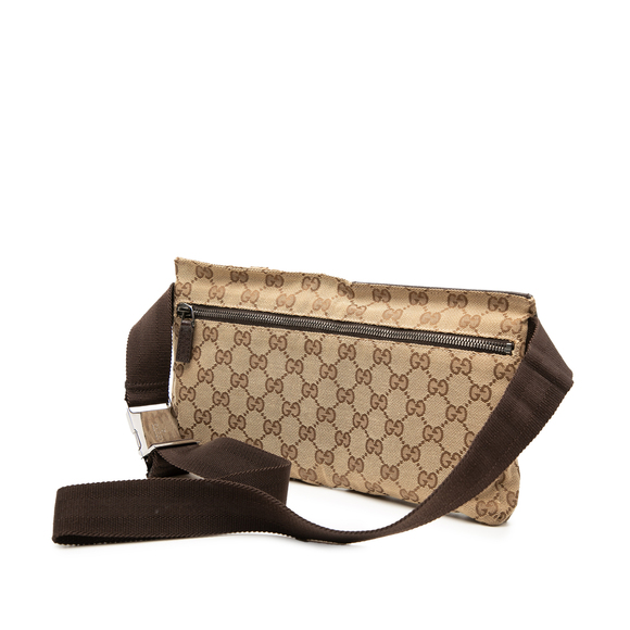 Pre-Loved Gucci GG Canvas Double Pocket Belt Bag - Picture 2 of 7